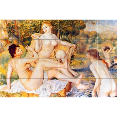Art Renoir Bathers Nude Mural Ceramic Backsplash Bath Tile #1697   181123791124